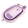 Baby Temperature Sensing Bathtub Foldable Thicked Sitting Lying Bath Bucket with Drain Hole L