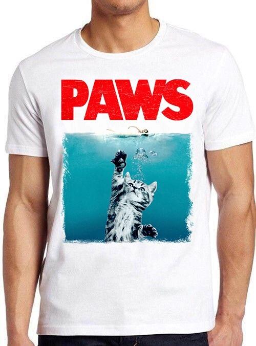 Paws Jaws Cat Fun Pet Lover Best Gift Funshirt Funny Kitten Tee T-shirt M930 XXXXL