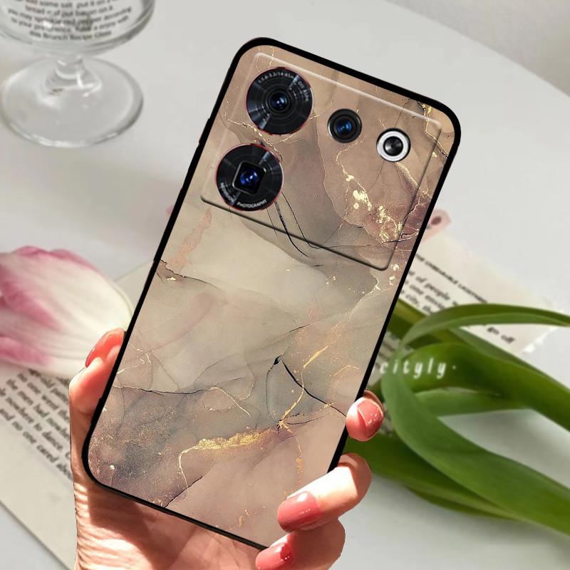 Case For ZTE Nubia Z50 Ultra Case Soft Print Silicone TPU Black Bumper Cover For ZTE Nubia Z60 Ultra Phone Back Coque z50Ultra
