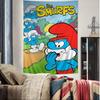 Cartoon SSmurfs Colorful Tapestry Wall Hanging Hanging Tarot Hippie Wall Rugs Dorm Wall Art Decor