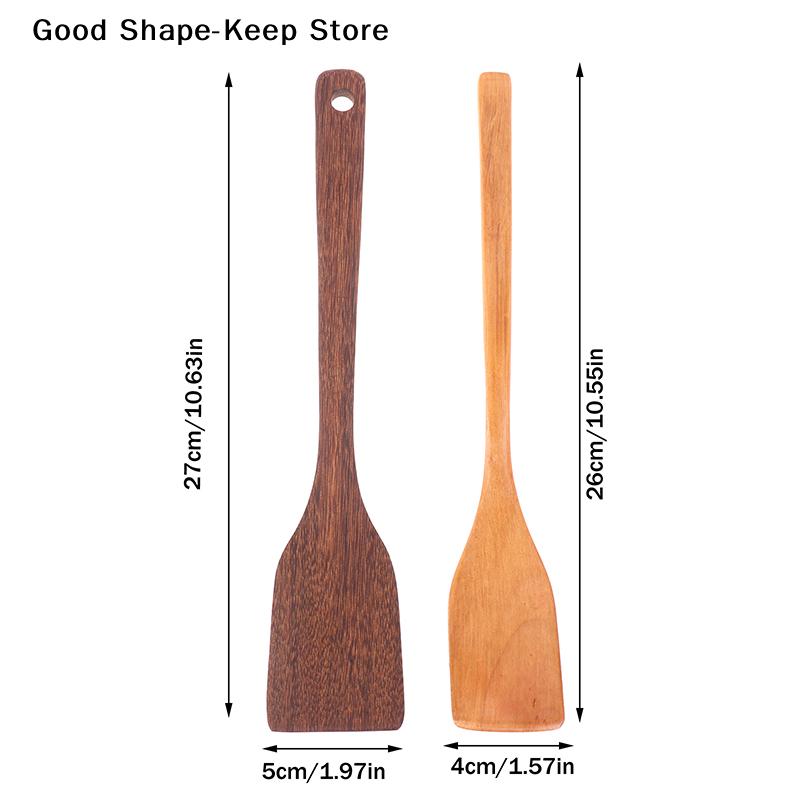 Wooden  Natural Wood Is Safe And Durable For Spatula Rice Ladle Soup Spoon Kitchen Cooking ToolsHome Restaurant Kitchens