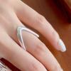 Panjbj   Copper Wide Smooth Ring For Women Girl Irregular Simple Fashion Adjustable Jewelry Gift Dropshipping