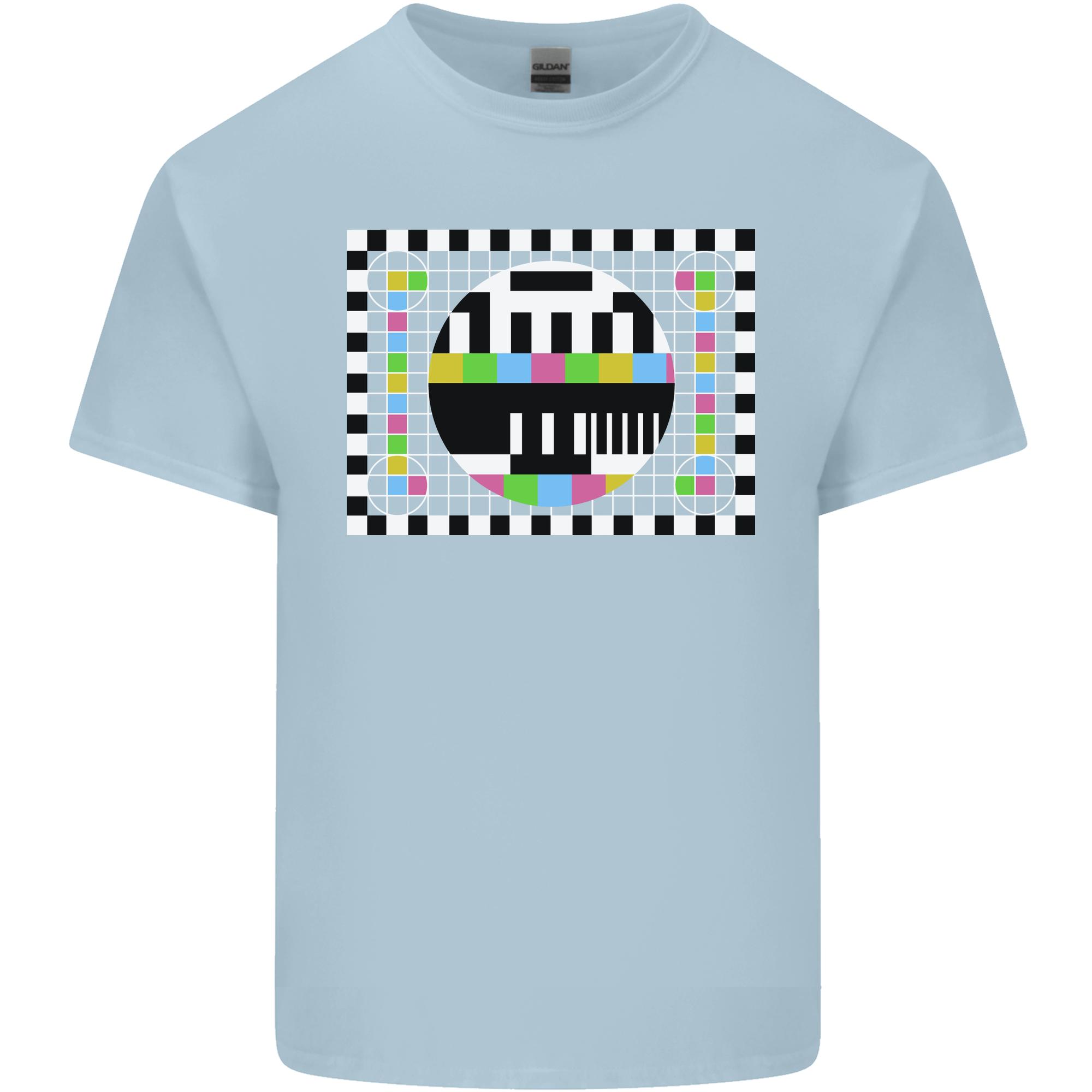 TV Test Pattern as Worn by Unisexs Light Cotton TShirt S