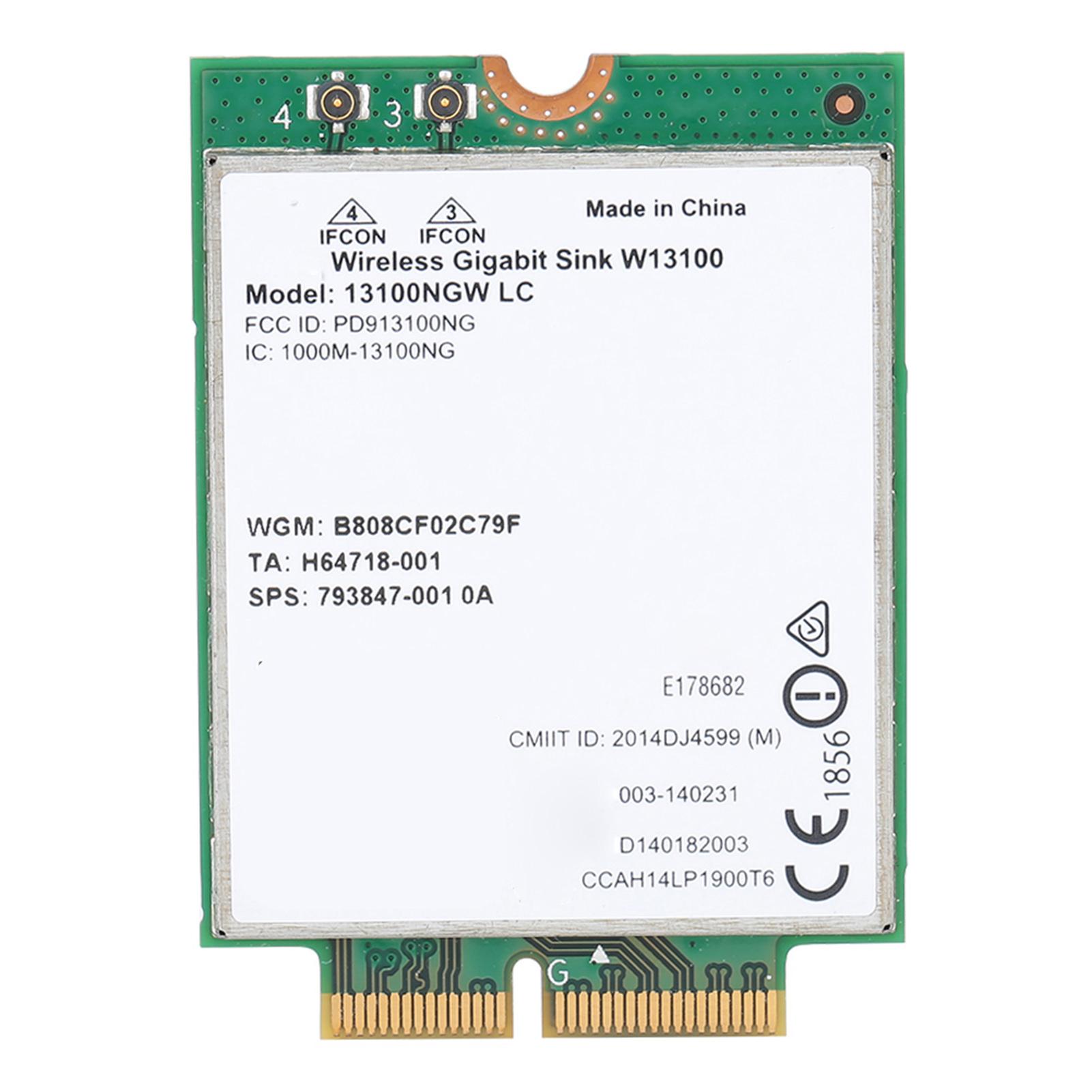 

For Intel 13100NGW W13100 802.11ad 802.11AC NGFF Bluetooth 4.0 Wireless Network Card