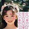 Colorful Face Rhinestone Stickers 1 Sheet Self Adhesive Heart Star Design for School Talent Show Stage Makeup
