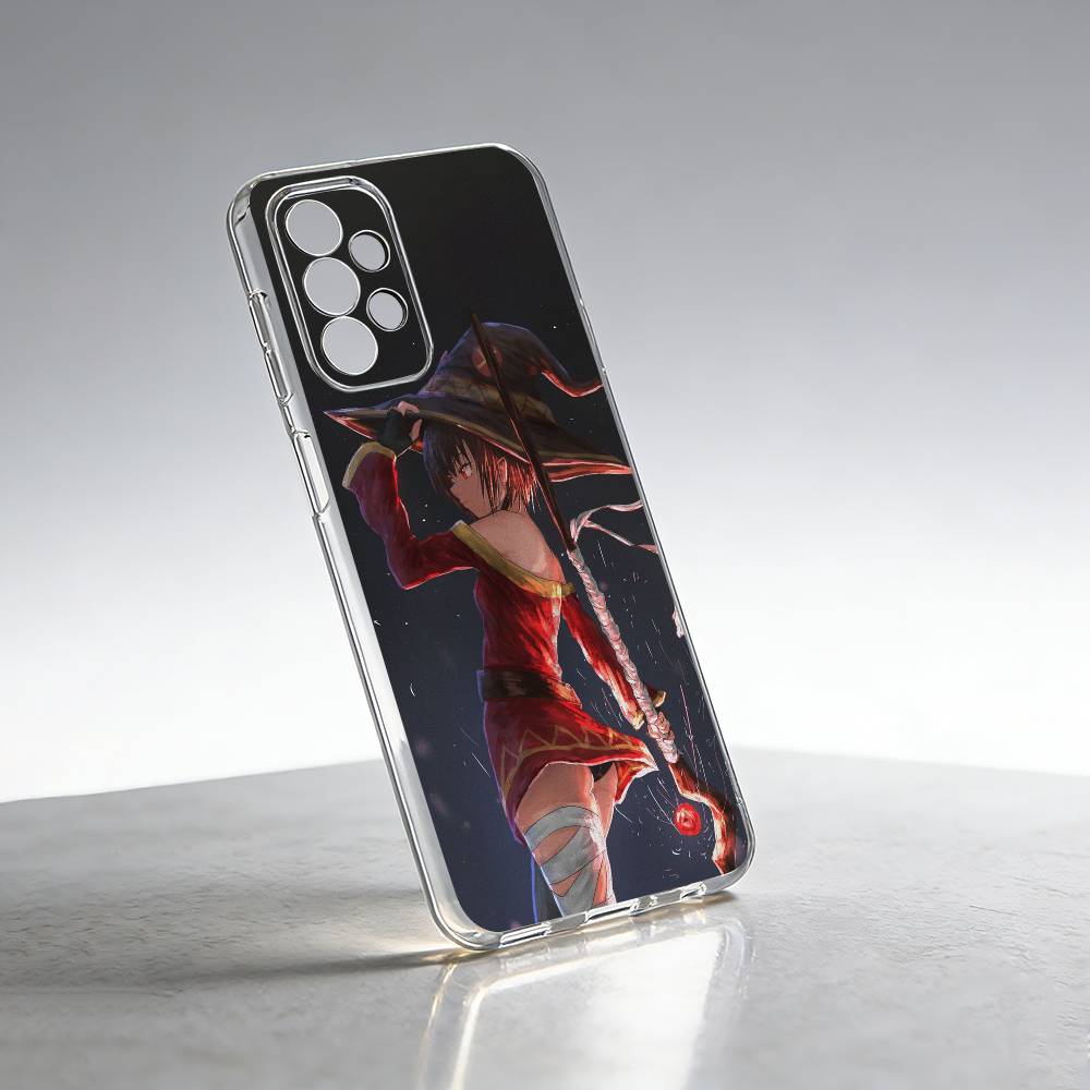 Megumin-n Anime KonoSubaS-S Phone Case For Samsung S25,S24,S21,S22,S23,S30,Ultra,S20,Plus,Fe Transparent Cover
