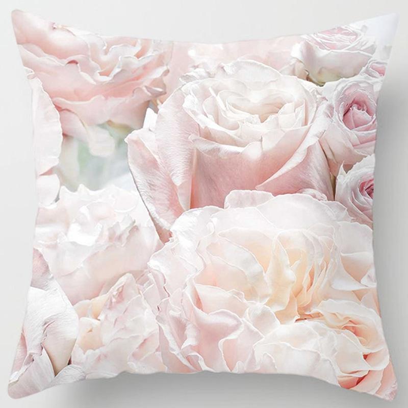 Rose Series Square Pillowcase Pillow Home Decoration Car Bedroom Sofa Cushion Cover (45Cm*45Cm)
