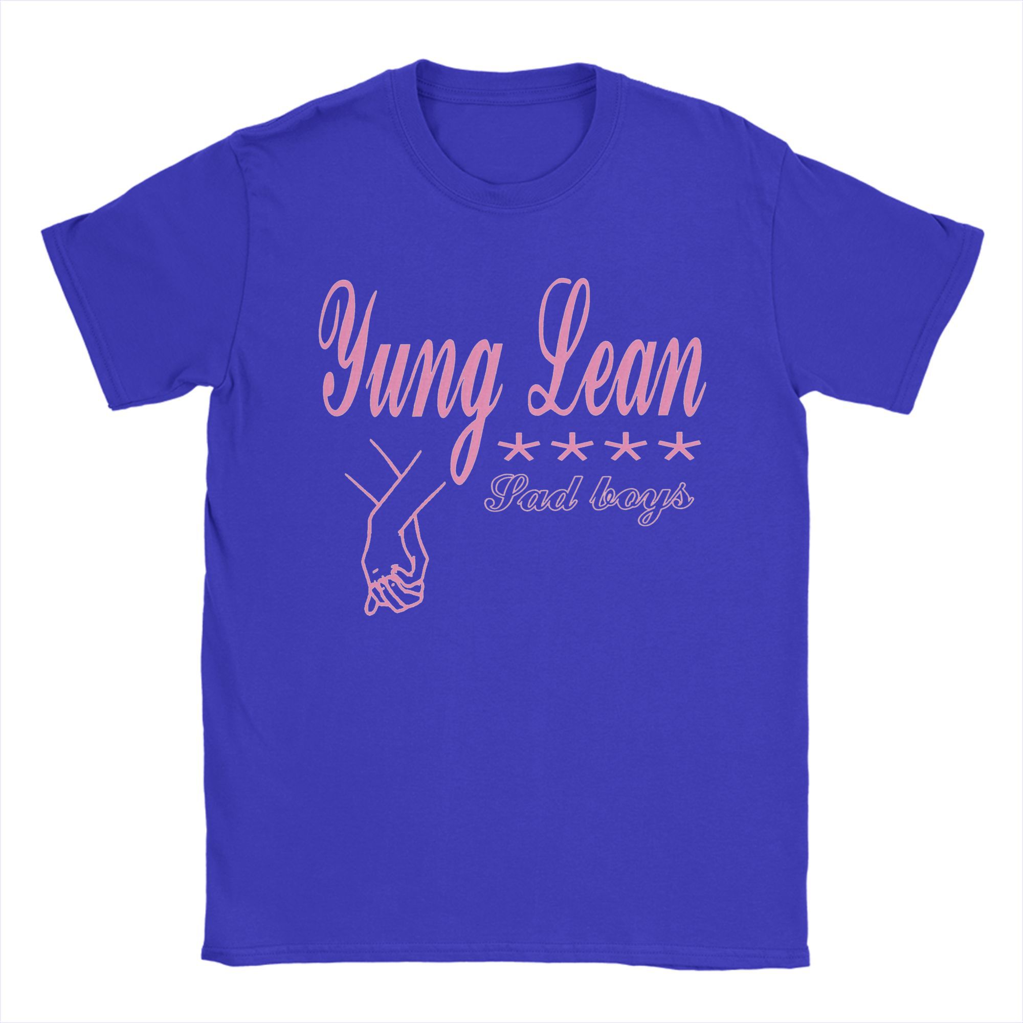 

Друкована футболка Yung Lean Sad boys Hands рожева для чоловіків жінок з чистої бавовни футболки з коротким рукавом топи M синій