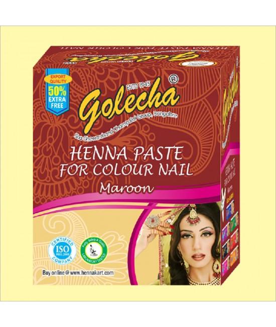 Golecha Maroon Nail Henna Color Tube 12 TUBE