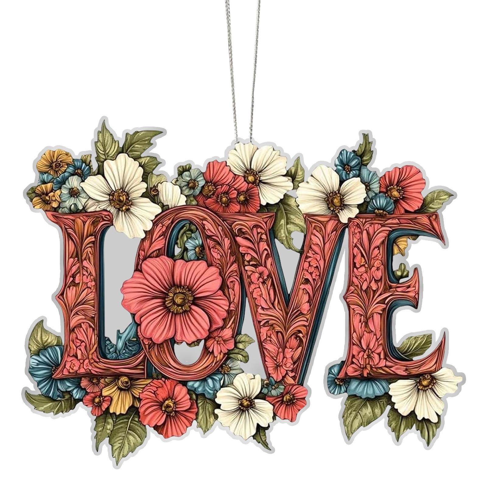 

2D Acrylic Hanging Ornament, Heart-Shaped Car Interior Decoration | Suitable For Home, Car, Family, Friends, Holiday Parties One Size