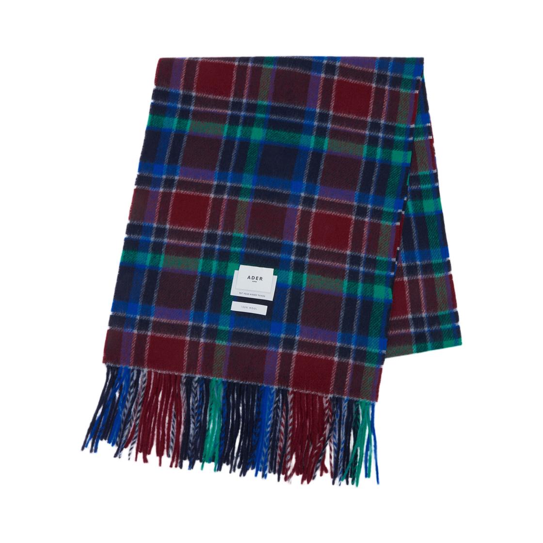 ADERERROR Revint Plaid Muffler Red ONE SIZE