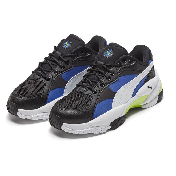 Puma Wygodne Proste Niskoprofilowe Buty Treningowe Sneakersy Unisex Czarne Niebieskie 372595-03