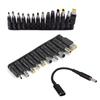 Universeller Typ-C Laptop-Netzteil-Stecker 10 Stück Spitzen + 1 Kabel USB-C zu Notebook-Ladegerät-Buchse Kabel für Laptops PC Kit