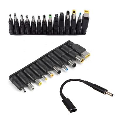 Universal Type C Laptop Power Adapter Connector Plug 10Pcs Tips + 1 Cable USB C To Notebook Charger Jack Cord For Laptops PC Kit