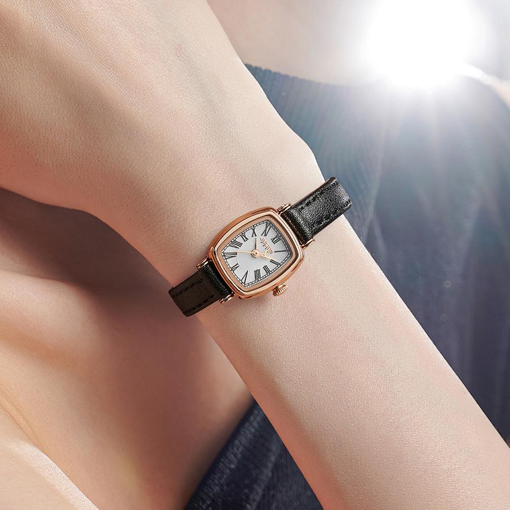 Jyullieoseu Jat-008 Square Mesh Leather Women'S Watch