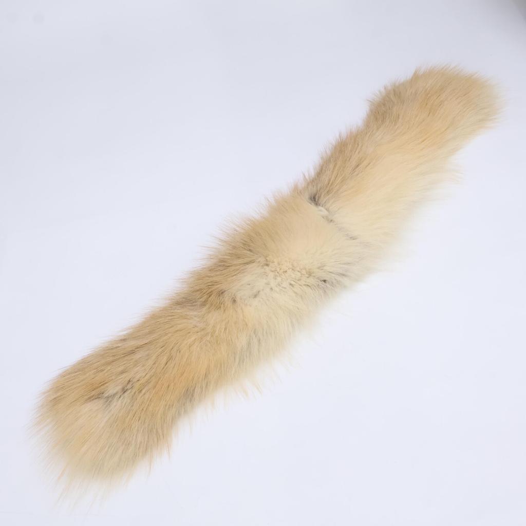 DAISY LIN [Good Condition] 30328 Cashmere stand collar with Golden Island fox fur tippet coat 38 beigeUsed