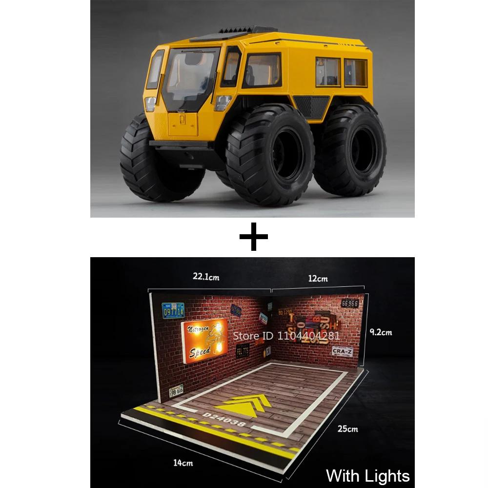 1/24 Russland Geländewagen Legierungsmodelle Spielzeug Diecast Türen geöffnet Sound Licht Rückzug Offroad-Autos Kinderspielzeug Geschenke