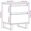 VidaXL Tables de chevet 2 pcs vieux bois 40x35x50 cm bois d’ingénierie 857437