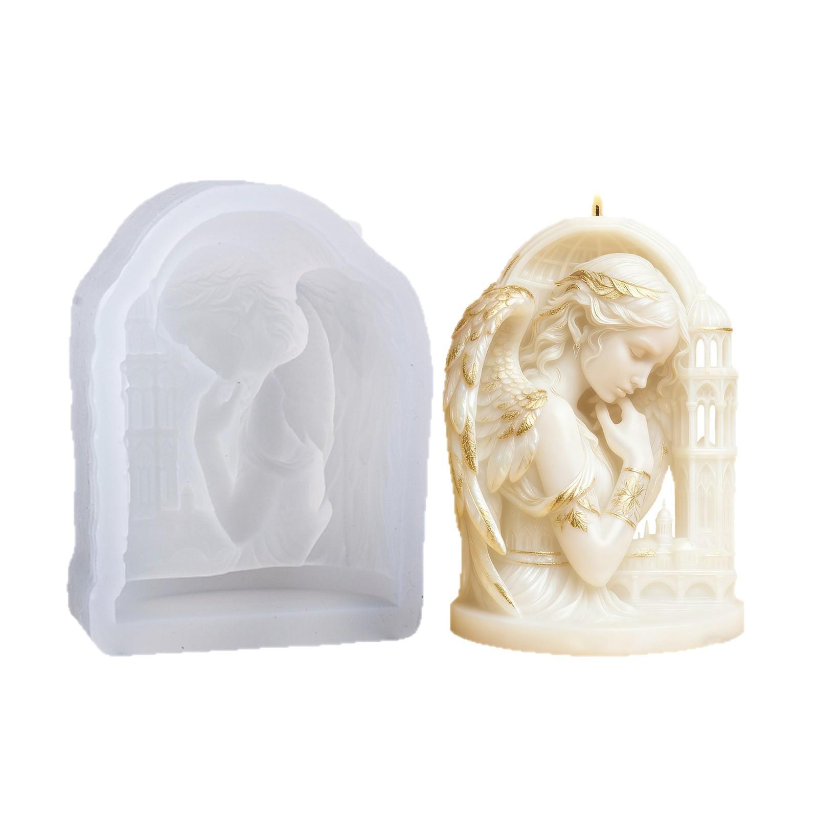 

Diffuser Stone Mold Silicone Scented Candle Mold Angel Candle Mold White For Home Decor Art And Craft Projects Aromatherapy белый