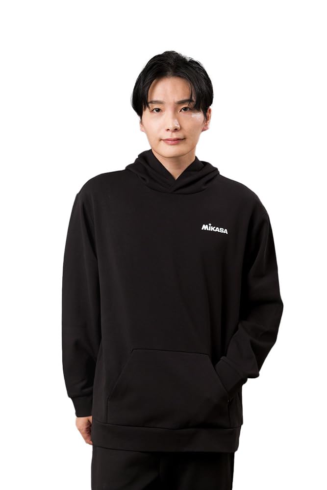 MIKASA Loose Pullover Size S Hoodie, Black, (Unisex) 2630-BKS чёрный