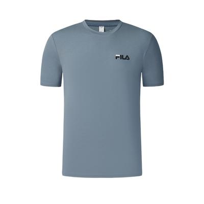 Fitness Classic Short Sleeve T-Shirt Men Tops Iron-Blue A51M521108F-DB