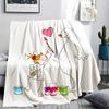 1PC Coco-chan Print Flannel Blanket, High quality All Seasons, Home Decor, Warmth and Comfort, Perfect for Christmas Gifts