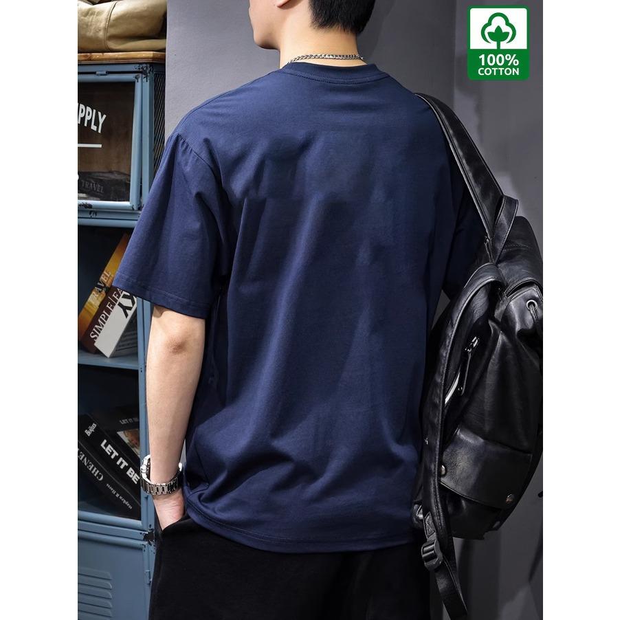100% Cotton Printed Men's T-shirt, Simple and Comfortable Printed Casual T-shirt