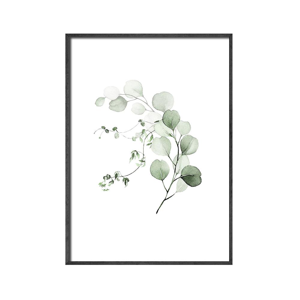 

Зеленые листья растений, печать плаката, настенная живопись на холсте, ботаническая картина эвкалипта для гостиной, домашний декор, украшение 21x30cm No Framed