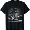 Cat Playing Guitar Funny Rock Music Guitar Cat T-Shirt