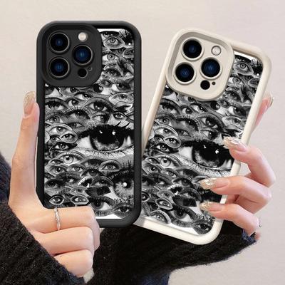 JT329 Magazine Eyes Collage Art for iPhone 17 16 15 14 Pro Max Samsung S26 S25 Ultra A17 A16 A07 A56 A13 A14 A15 A06 Xiaomi 15T Redmi 15c Soft Case