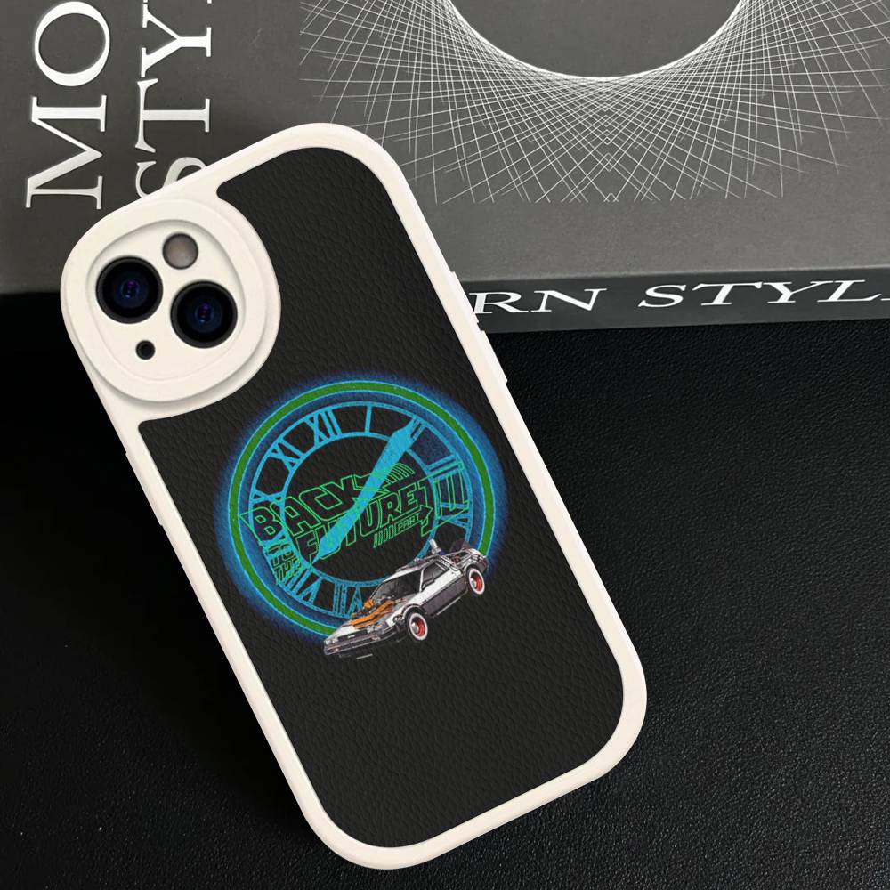 Back To The Future Phone Case For IPhone 16 15 14 13 12 11 Pro Max Plus Leather Cover