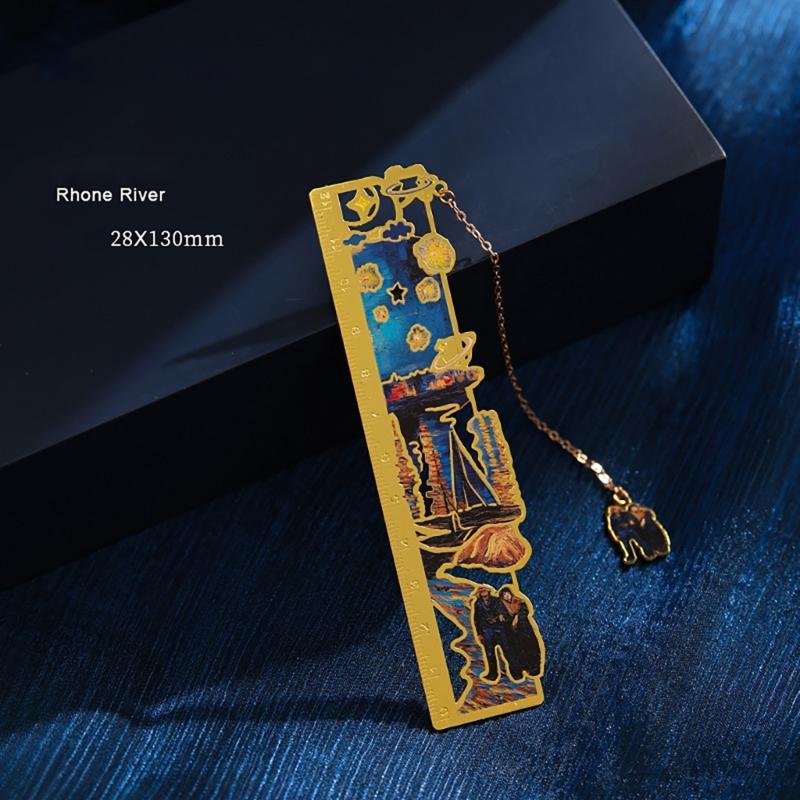 Vintage Hollow Bookmarks with Chain Hollow Metal Bookmarks Book Page Divider for Teacher Book Lover Reading Accessories