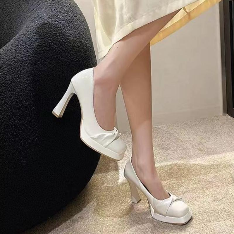 Square Toe Ladies Pumps Super High Heels Women's Mary Jane Shoes Cheap Clearance Vacation Promotion Chic and Elegant Shoe Sale