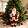 Christmas Santa Figurine Standing Santa Claus Figure with Gifts Bag And Present Box Christmas Decoration for Holiday Party Home Decor