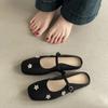 Fashion rhinestone flower bag head half slippers summer retro outer wear versatile French gentle wind half support slope heel single shoes