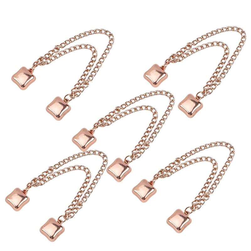 5Pieces Magnetic Pants Cuffs Fasteners, Pants Hems Fasteners Clip Strong Magnets Clip for Pants Trousers to Make Shorter