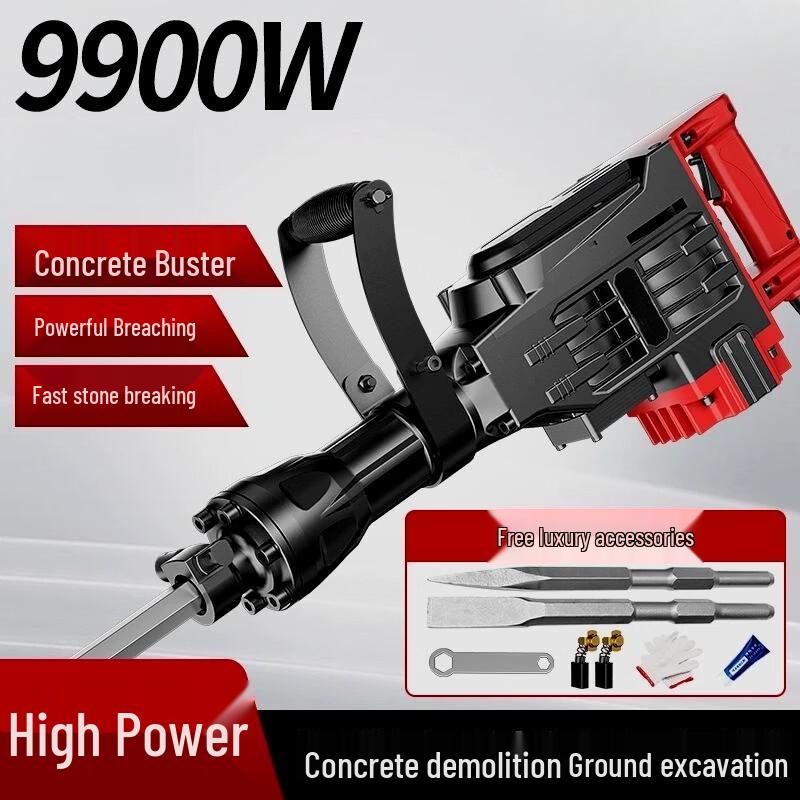 Longma Tribe Industrial Heavy-Duty Electric Demolition Hammer CN plug (adapter included)