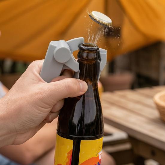Single-Hand Bottle Cap Shooter Bottle Opener Tool 2-in-1 Can & Portable Bottle Cap