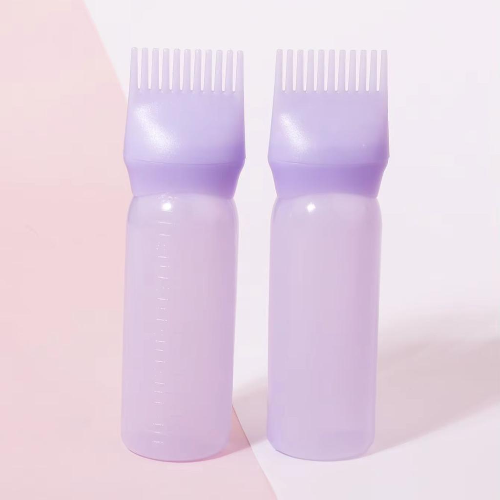 Comb Application Bottles, Hair Dye Applicator, Graduated Applicator Shampoo Bottle, Suitable for All Hair Types