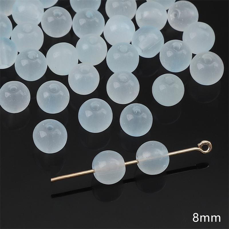 20pcs Blue Color Crystal Glass Loose Space Beads for Bracelet Necklace DIY Jewelry Craft Making Beads