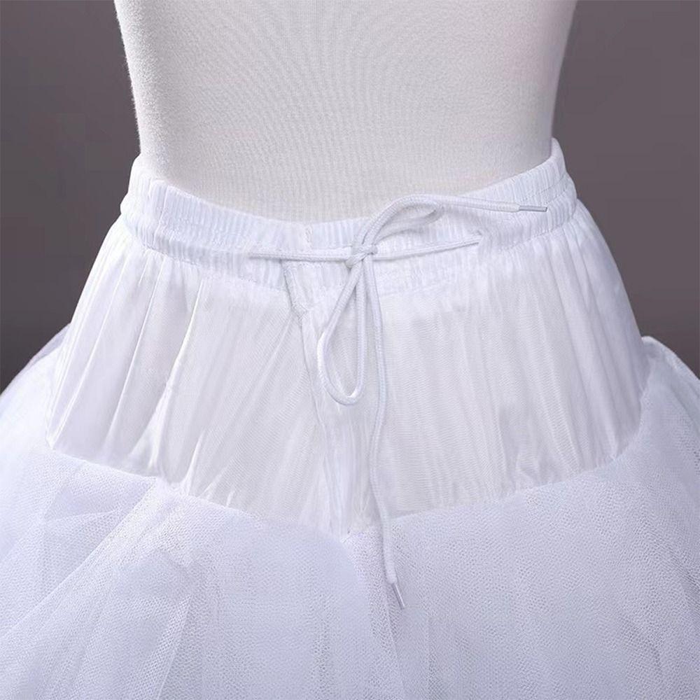 4-Lagen Unterrock Weiß Ballkleid Unterröcke Mode Krinoline Rock Partykleid