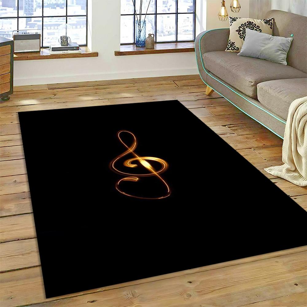 3D Creative Musical Note Piano Art Carpet Rug for Home Living Room Bedroom Sofa Doormat Decor,Child Area Rug Non-slip Floor Mat