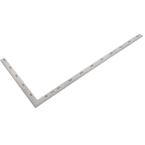Stainless Steel 500x250mm 90 Degree Right Angle Ruler, Steel Frame Square, Professional Easy-to-Read Measuring Tool, 02 Inch Ruler Angle L Measurement