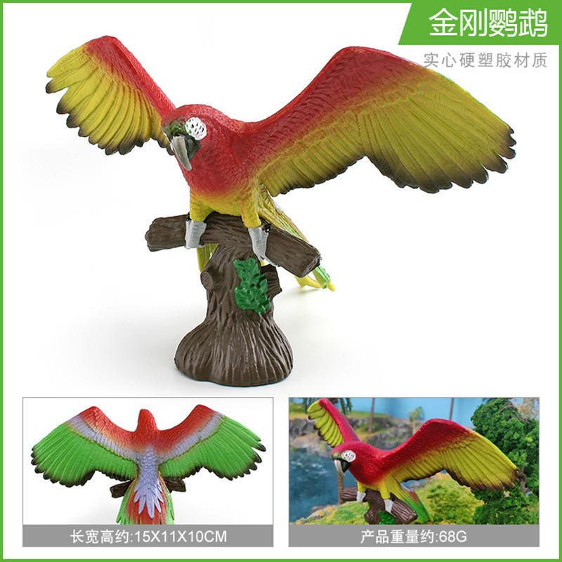 Lifelike Parrot Figurine For Children Cognitive Development Beautiful Plastic Design