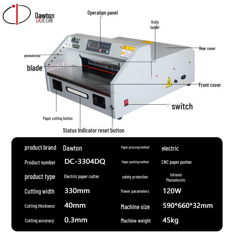 DOCON DC-30+ Thermal Binder & DC-3304DQ Electric Paper Cutter Combo CN Plug (adapter Included)