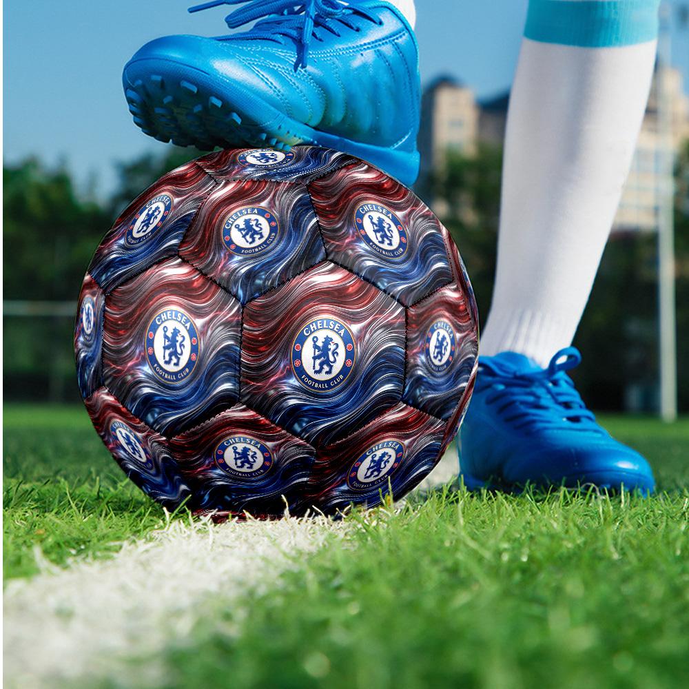 Chelsea FC Theme soccer ball Size 5 Soccer Ball Soft Touch Professional Training Football for Outdoor Sports