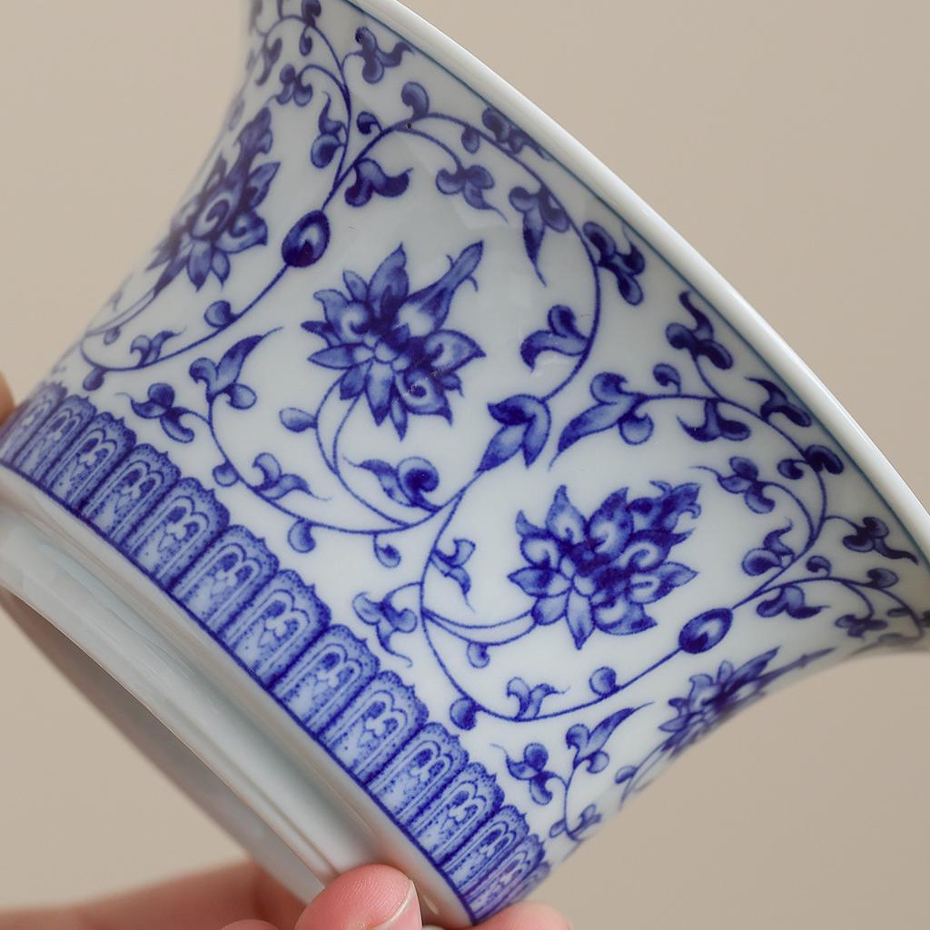 Ceramic retro Yuanqinghua travel tea set tea ceremony high-end souvenir business merchandise gifts can be done