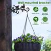 2Pcs Metal Plant Hanger Bracket 9/10/12 Inch Iron Hanging Hook Indoor Outdoor Flower Basket Wall Hanger For Flower Pot Lantern