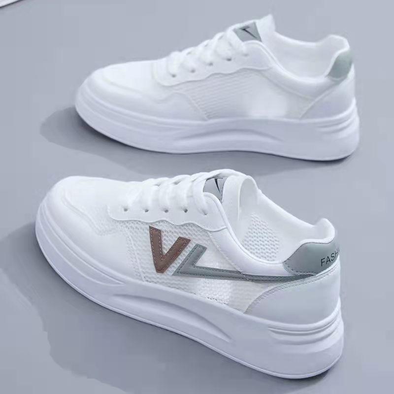 Soft-soled little white shoes women's new summer mesh breathable, light and not tired feet sports and leisure flat-soled women's shoes tide