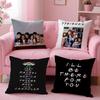 Classic Tv Show F-Friends Cushion Cover Plush Fabric Soft Double-Sided Printed Sofa Warm Winter Home Gift Pillow Cover